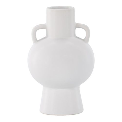 Vase Design En Céramique "cent" 24cm Blanc