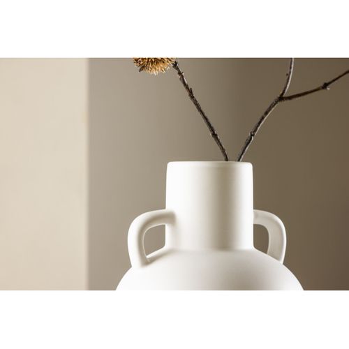 Vase Design En Céramique "cent" 24cm Blanc