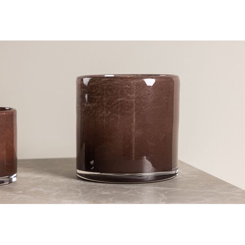 Photophore Déco "gloria" 12cm Marron