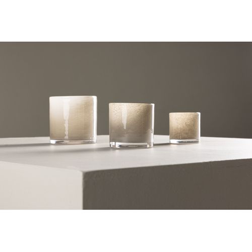 Photophore Déco "gloria" 10cm Beige