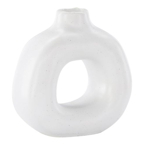 Bougeoir Design En Céramique "judi" 13cm Blanc