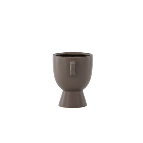 Pot Design En Céramique "cent" 18cm Marron