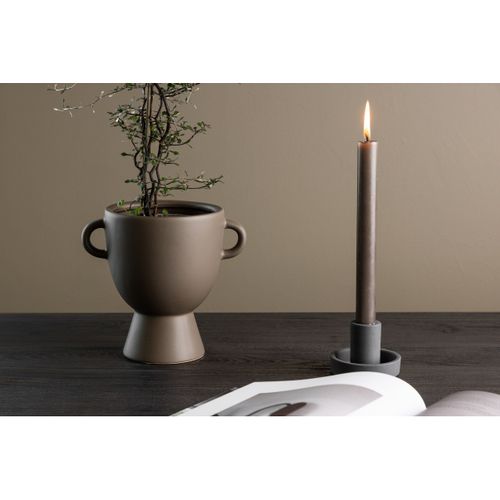 Pot Design En Céramique "cent" 18cm Marron