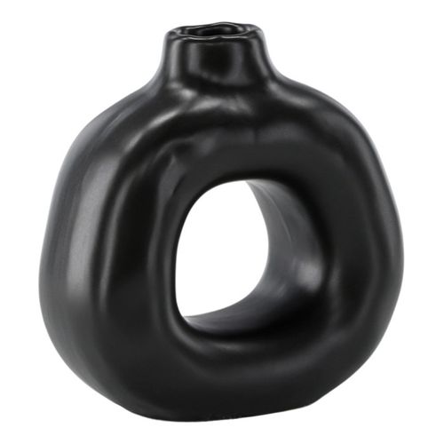 Bougeoir Design En Céramique "judi" 13cm Noir