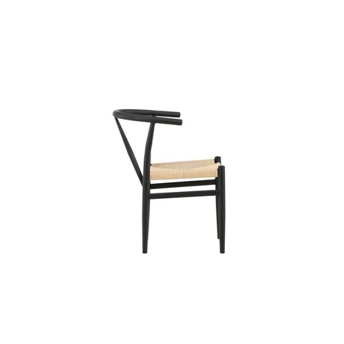Chaise En Rotin "alfons" 72cm Noir
