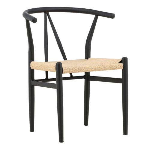 Chaise En Rotin "alfons" 72cm Noir