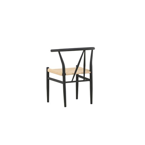 Chaise En Rotin "alfons" 72cm Noir