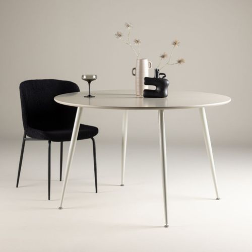Table à Manger Ronde "plaza" 120cm Beige