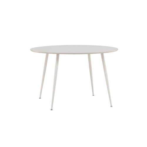 Table à Manger Ronde "plaza" 120cm Beige