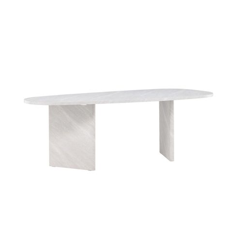 Table De Repas Ovale 100x220 Cm Grönvik Blanc