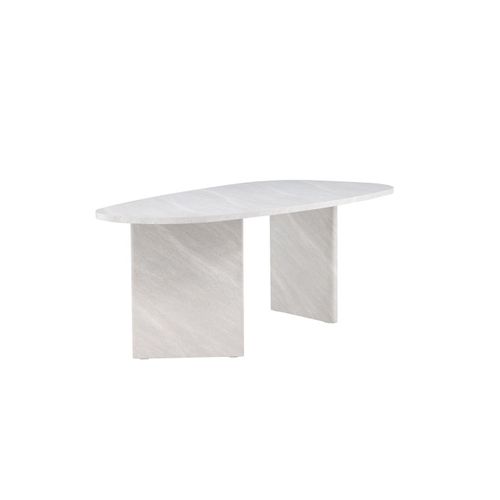 Table De Repas Ovale 100x220 Cm Grönvik Blanc