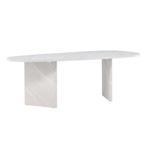 Table De Repas Ovale 100x220 Cm Grönvik Blanc