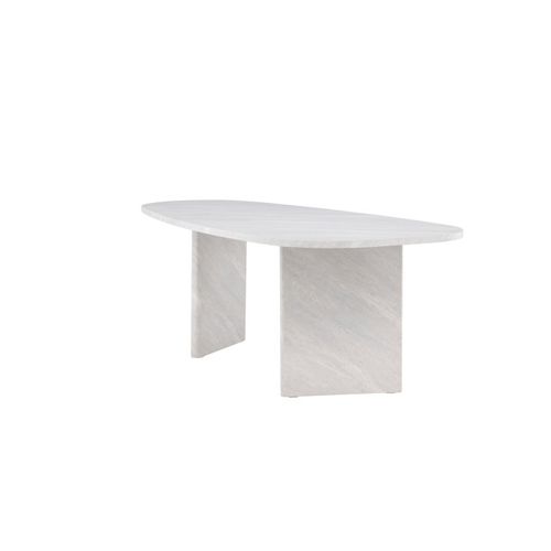 Table De Repas Ovale 100x220 Cm Grönvik Blanc