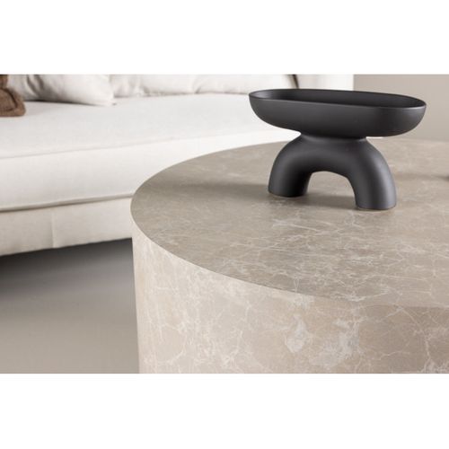 Table Basse Ronde "york" 80cm Beige