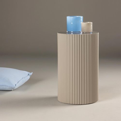 Table D'appoint Nervurée "lenox" 50cm Beige