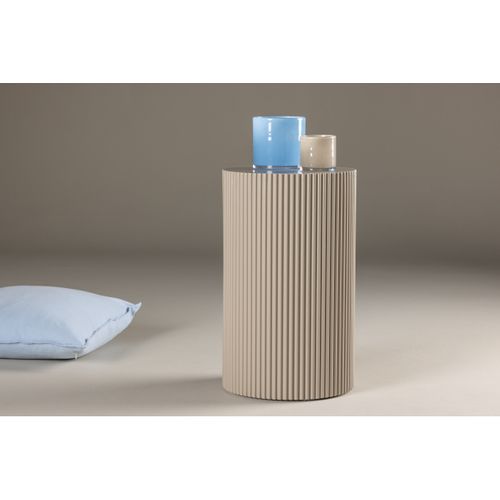 Table D'appoint Nervurée "lenox" 50cm Beige