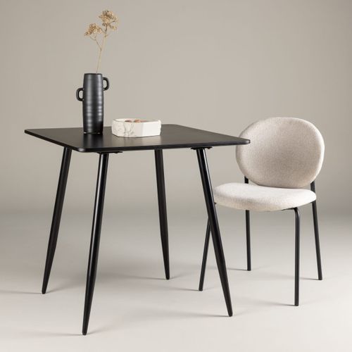 Table à Manger "polar" 75 Cm Noir