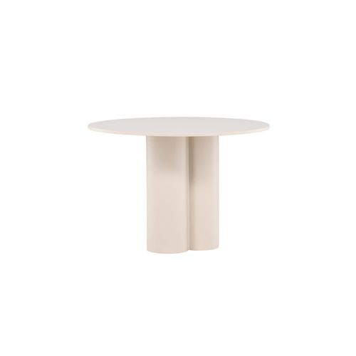 Table à Manger Ronde "olivia" 110cm Beige