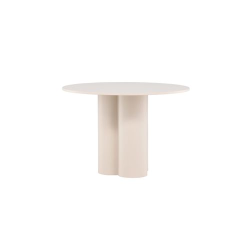 Table à Manger Ronde "olivia" 110cm Beige