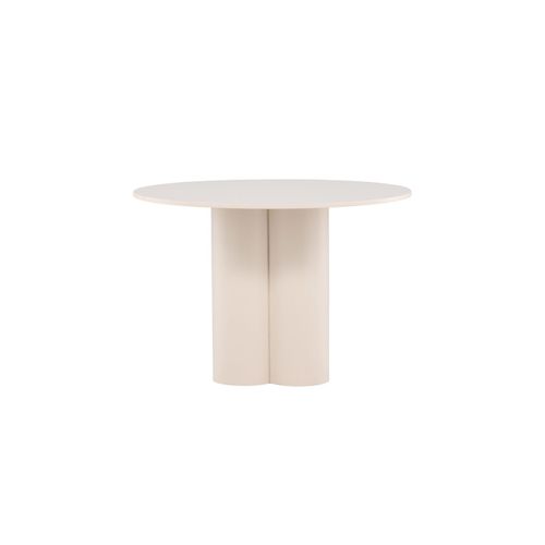 Table à Manger Ronde "olivia" 110cm Beige