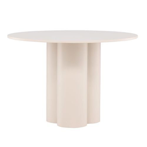 Table à Manger Ronde "olivia" 110cm Beige