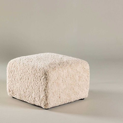 Pouf En Tissu Doux Frankie 50 X 50 X 35 Cm