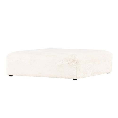 Pouf XL Effet Fourrure "davie" 100cm Beige