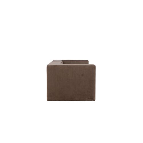 Canapé 3 Places Effet Lin "lumi" 238cm Marron