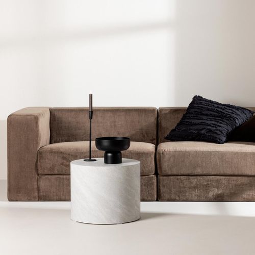 Canapé 3 Places Effet Lin "lumi" 238cm Marron