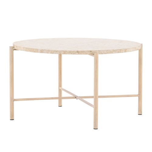 Table Basse En Pierre "sandhamn" 70cm Beige