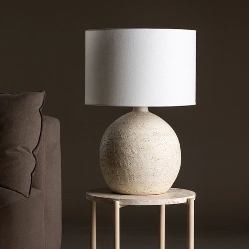 Lampe à Poser En Terre Cuite "tjorn" 60cm Blanc