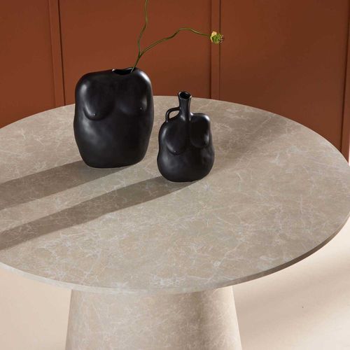 Table Repas Ronde 120 Cm Lanzo Beige