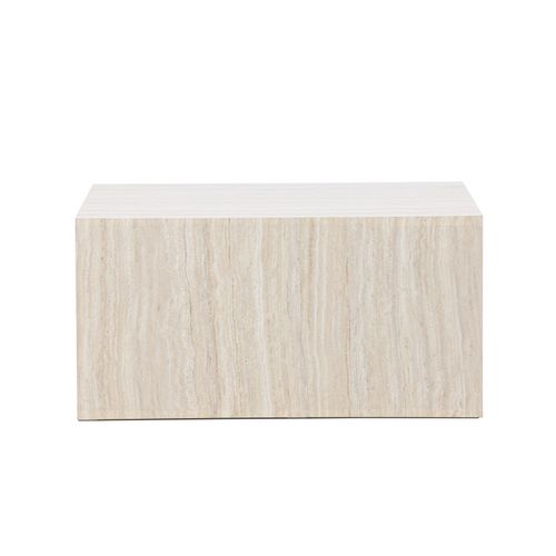 Table Basse Effet Travertin "york" 80cm Beige