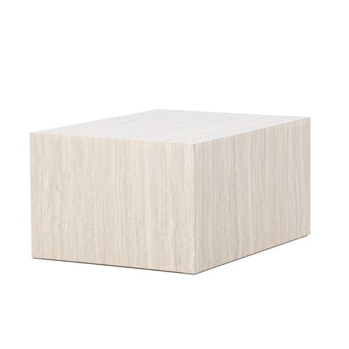 Table Basse Effet Travertin "york" 80cm Beige
