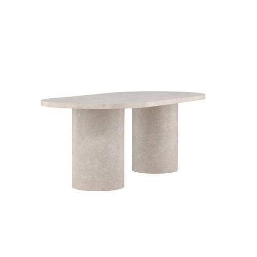 Table à Manger Effet Marbre "narvik" 200cm Beige