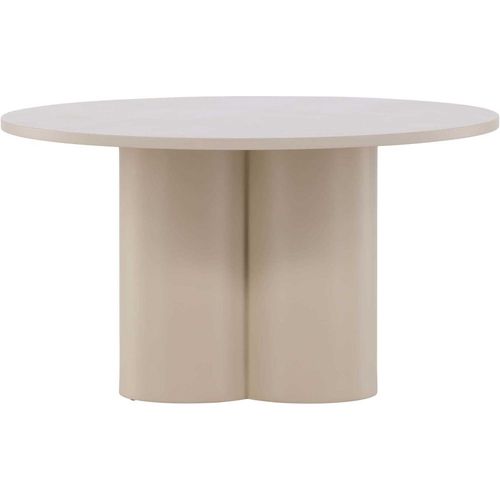 Table Basse Beige Olivia Ronde : ?80 X 45 Cm