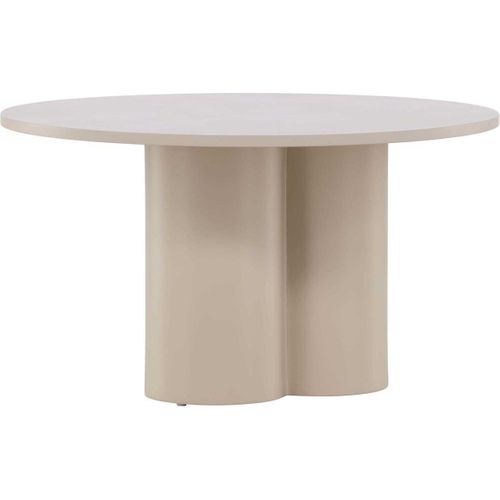 Table Basse Beige Olivia Ronde : ?80 X 45 Cm