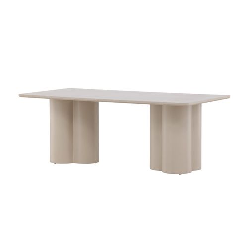 Table Basse Beige Olivia Rectangulaire : 120 X 60 Cm