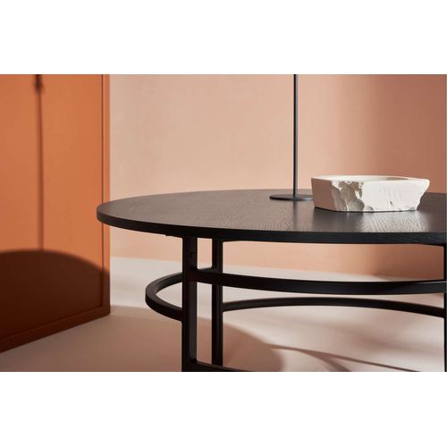 Table Basse Ronde ?100x42,5 Cm Copenhagen Noir