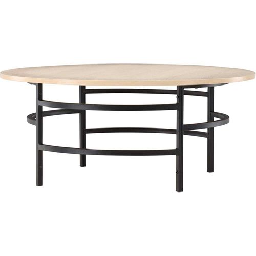 Table Basse Ronde ?100x42,5 Cm Copenhagen Beige, Noir