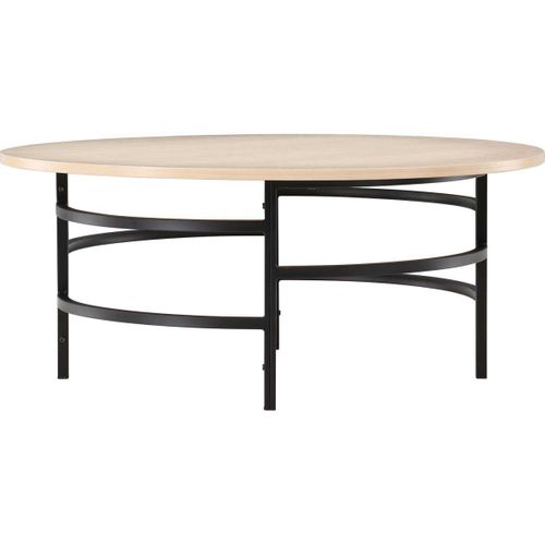 Table Basse Ronde ?100x42,5 Cm Copenhagen Beige, Noir