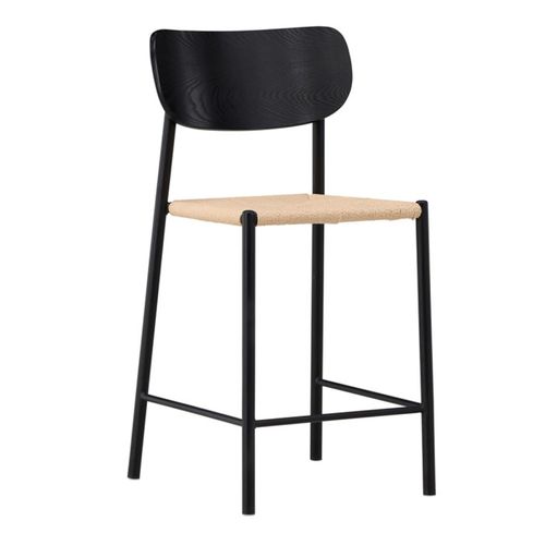 Chaise De Bar Design "polly" 101cm Noir