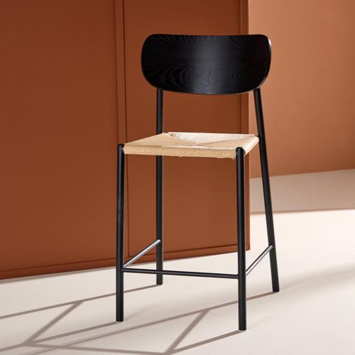 Chaise De Bar Design "polly" 101cm Noir