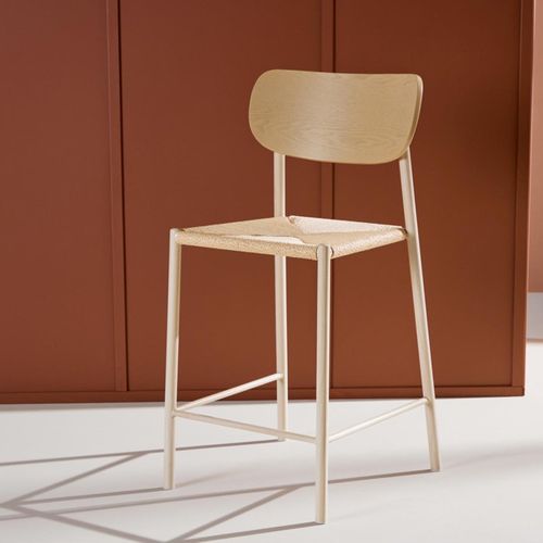 Chaise De Bar Design "polly" 101cm Beige