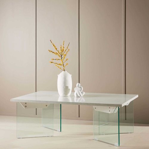 Table Basse 120 X 80 Cm Pieds En Verre Ester