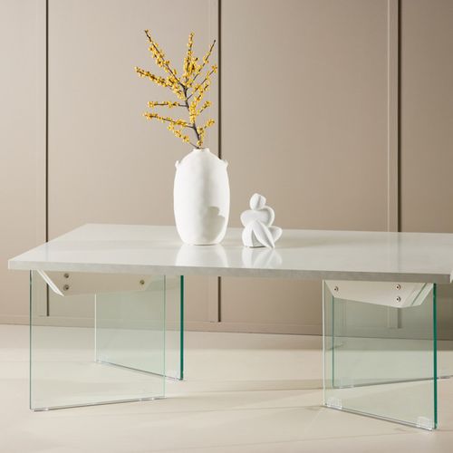 Table Basse 120 X 80 Cm Pieds En Verre Ester