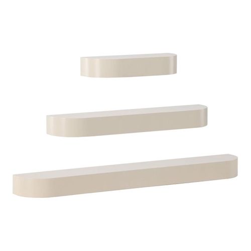 Lot De 3 Étagères Design "glow" 135cm Beige