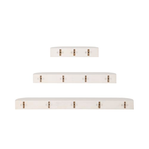 Lot De 3 Étagères Design "glow" 135cm Beige