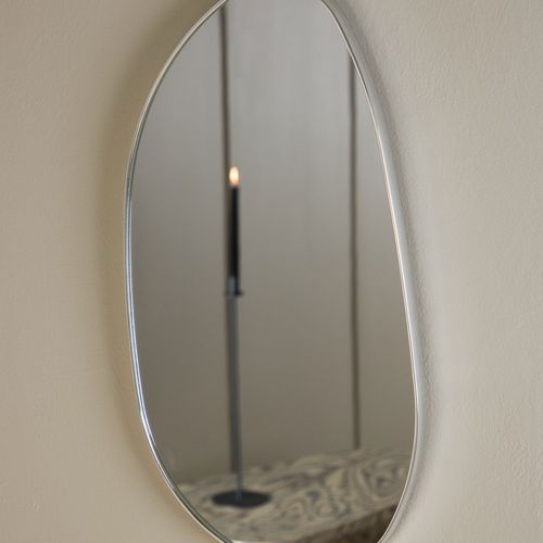 Miroir Mural Design "borgholm" 55cm Argent