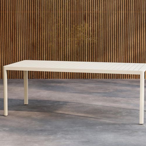Table Extérieure En Aluminium 200 X 90 X 72 Cm Giardini Beige